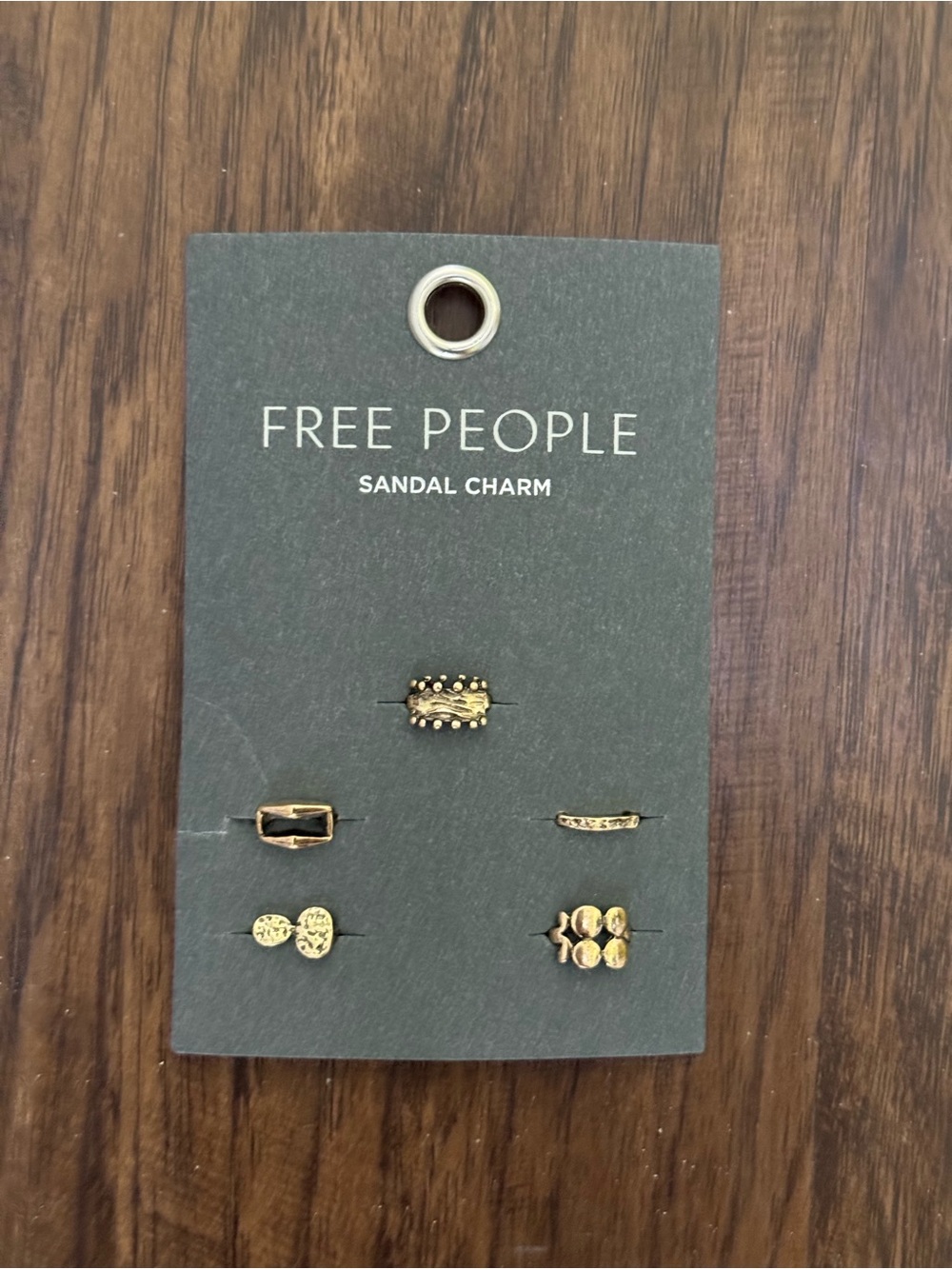 Free People Gold Sandal Charms Set - Mixed Motif Accents